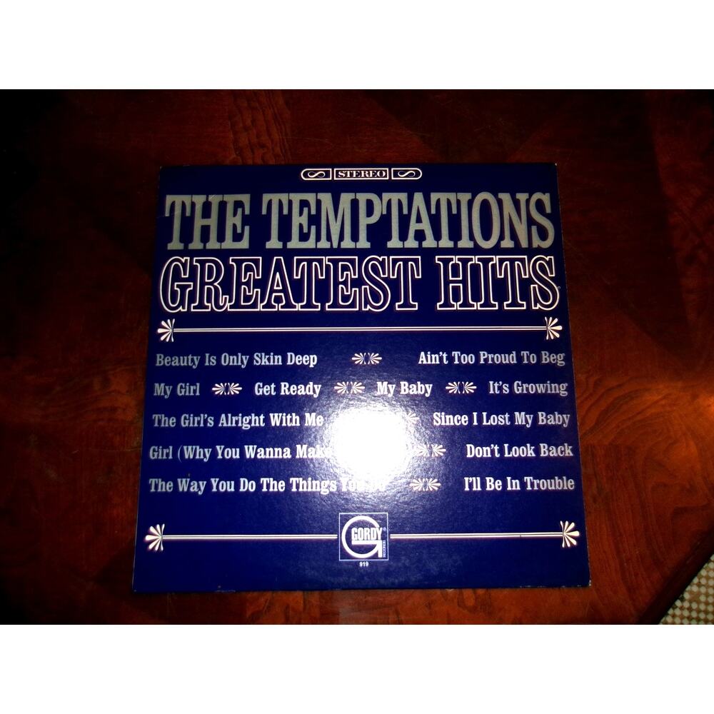 The Temptations Greatest Hits Vinyl LP Gordy 919 Stereo Motown